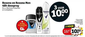 Kruidvat Rexona En Rexona Men 48h Deospray aanbieding