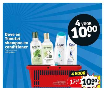 Kruidvat Dove En Timotei Shampoo En Conditioner aanbieding