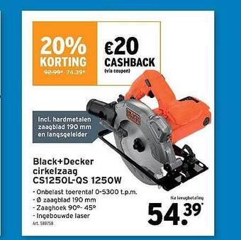 GAMMA Black Decker Cirkelzaag aanbieding