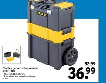 GAMMA Stanley Gereedschapswagen 3 In 1 Box aanbieding