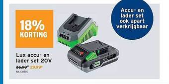GAMMA Lux Accu En Lader Set aanbieding