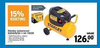 GAMMA Stanley Compressor aanbieding
