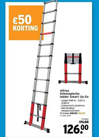 GAMMA Altrex Telescopische Ladder Smart Up Go aanbieding