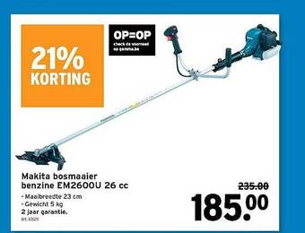 GAMMA Makita Bosmaaier Benzine aanbieding