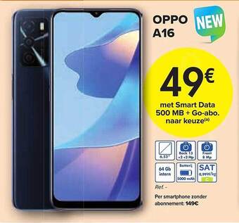 Carrefour Oppo A16 aanbieding