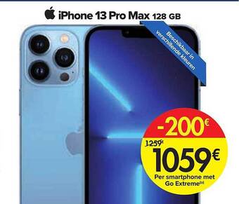 Carrefour Iphone 13 Pro Max 128 Gb aanbieding