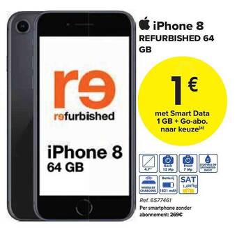 Carrefour Iphone 8 Refurbished 64 Gb aanbieding