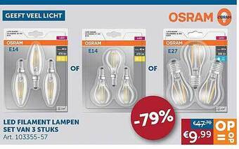 Zelfbouwmarkt Led Filament Lampen Set Van 3 Stuks aanbieding