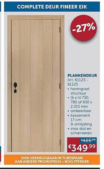 Complete Deur Fineer Eik