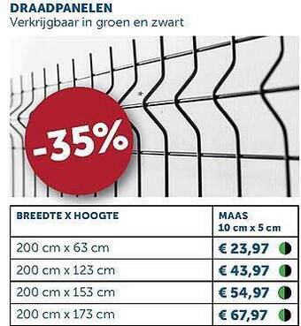 Zelfbouwmarkt Draadpanelen aanbieding