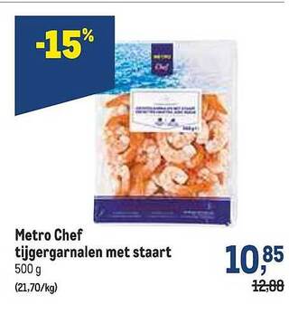 Makro Metro Chef Tijgergarnalen Met Staart aanbieding