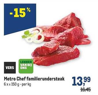 Makro Metro Chef Familierundersteak aanbieding