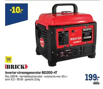 Makro Brick Inverter Stroomgenerator Bg1000-4t aanbieding