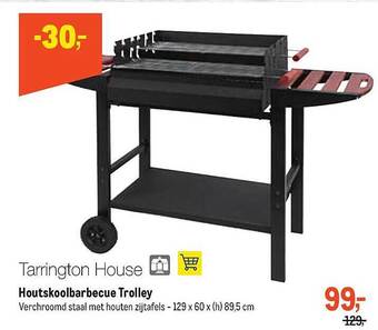 Tarrington House Houtskoolbarbecue Trolley