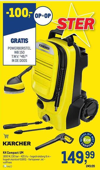 Makro Kärcher K4 Compact Um aanbieding