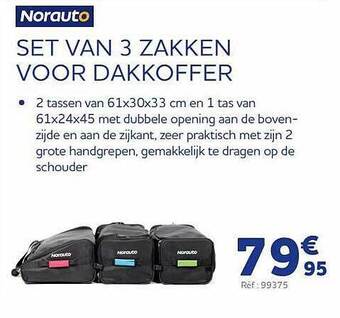 Auto5 Norauto Set Van 3 Zakken Voor Dakkoffer aanbieding