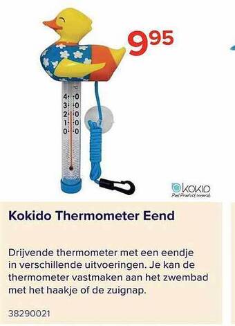 Euroshop Kokido Thermometer Eend aanbieding