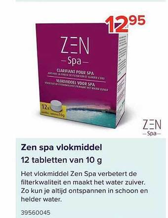 Euroshop Zen Spa Vlokmiddel 12 Tabletten Van 10 G aanbieding