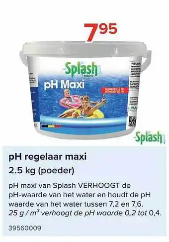 Euroshop Ph Regelaar Maxi 2.5 Kg Poeder Splash aanbieding