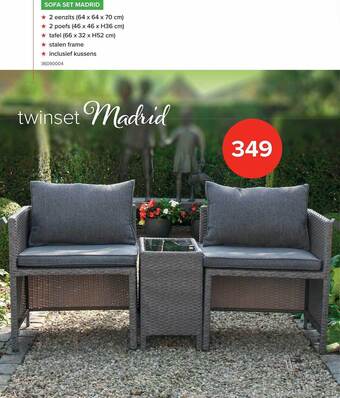 Euroshop Sofa Set Madrid aanbieding