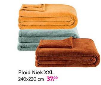 Leen Bakker Plaid Niek Xxl aanbieding