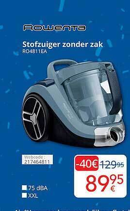 Eldi Rowenta Stofzuiger Zonder Zak aanbieding
