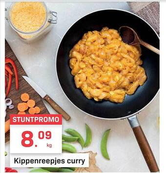 Buurtslagers Kippenreepjes Curry aanbieding