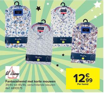 Carrefour Fantasiehemd Met Korte Mouwen aanbieding