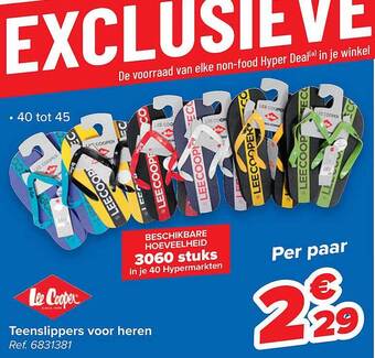 Carrefour Teenslippers Voor Heren aanbieding