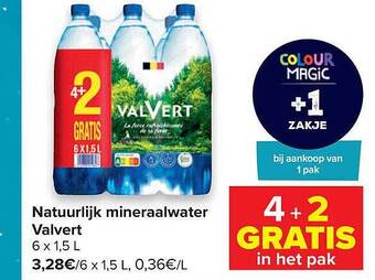 Carrefour Natuurlijk Mineraalwater Valvert aanbieding