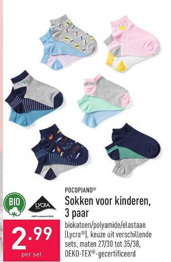 ALDI Sokken Voor Kinderen, 3 Paar aanbieding