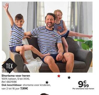 Carrefour Shortama Voor Heren aanbieding