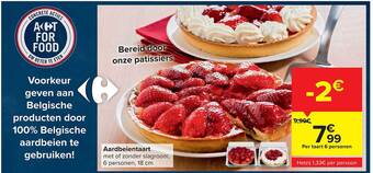 Carrefour Aardbeientaart aanbieding