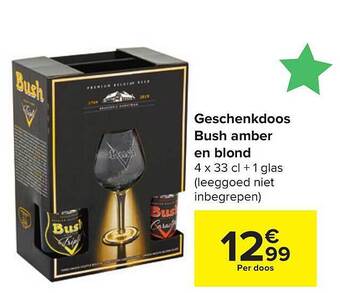 Carrefour Geschenkdoos Bush Amber En Blond aanbieding