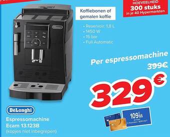 Carrefour Delonghi Espressomachine aanbieding