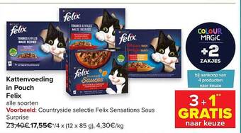Carrefour Kattenvoeding In Pouch Felix aanbieding