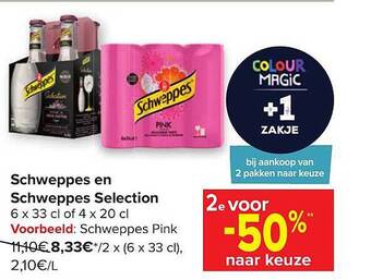 Carrefour Schweppes En Schweppes Selection aanbieding