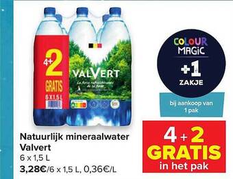 Carrefour Natuurlijk Mineraalwater Valvert aanbieding