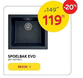 Brico Spoelbak Evo aanbieding