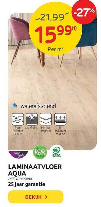 Brico Laminaatvloer Aqua aanbieding