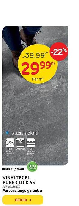 Brico Vinyltegel Pure Click 55 aanbieding