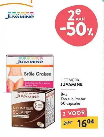 Juvamine Zon Sublimator 60 Caspules 2e Aan -50%