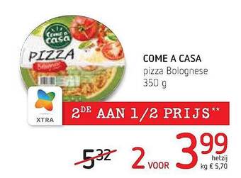 Spar Colruyt Come A Casa Pizza Bolognese 350 G aanbieding
