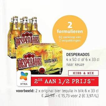 Spar Colruyt Desperados aanbieding