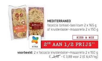 Mediterraneo Focaccia Tomaatbasilicum Of Kruidenbotermozzarella