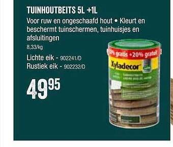 HandyHome Xyladecor Tuinhoutbeits 5l +1l aanbieding