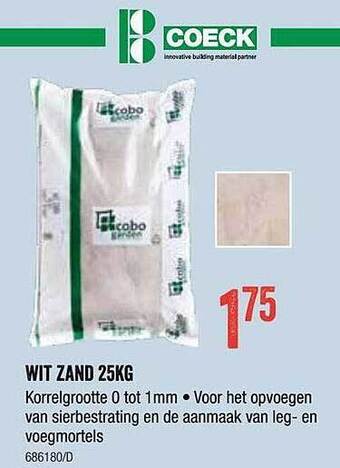 HandyHome Wit Zand 25kg aanbieding