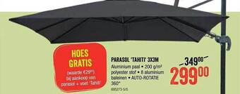 HandyHome Parasol Tahiti 3x3m aanbieding