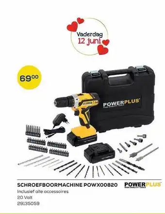 Powerplus Schroefboormachine Powx00820