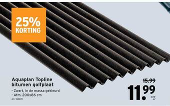 GAMMA Aquaplan Topline Bitumen Golfplaat aanbieding